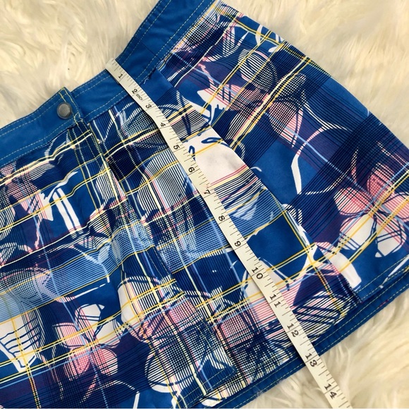 Raya Sun Wrap Skirt Swimwear Beach Cover Up Blue Reversible Floral Print NEW - Picture 6 of 9